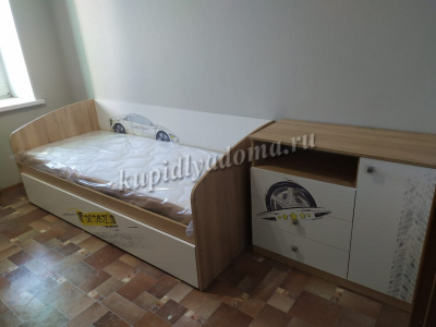 Комод Форсаж (Дуб сонома/Белый)