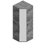 Шкаф угловой Лео-2 (Айрон рок/Софт айс)